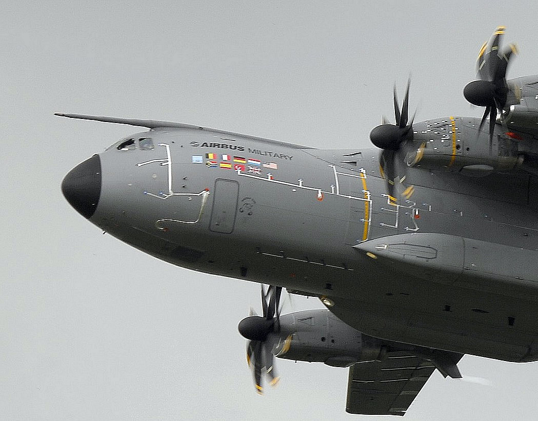 The first Airbus A400M prototype, Registration F-WWMT, on display at Aeroscopia Toulouse Blagnac